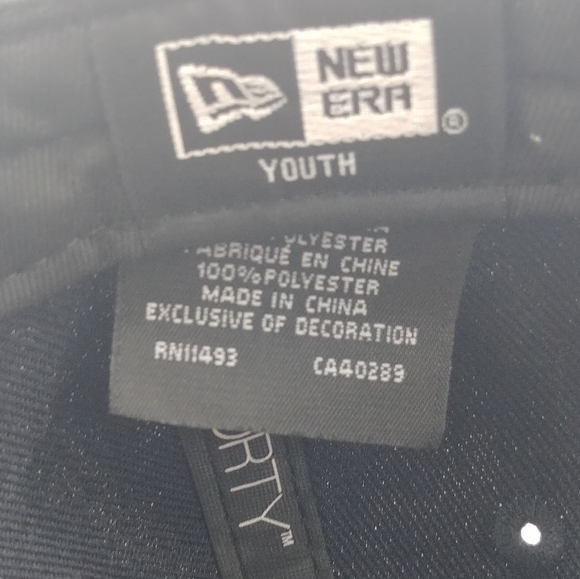 Atlanta Braves New Era Youth Blue, Red Peak 9Forty Hat MLB Cap, POSTSEASON 2019 - Picture 8 of 9